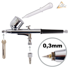 Airbrushpistole Profi-AirBrush Gravity Double-Action-Gun 130 D 0,3