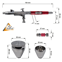 Airbrush Double Action Gravity-Deluxe 1035 
D 0.2/0.3